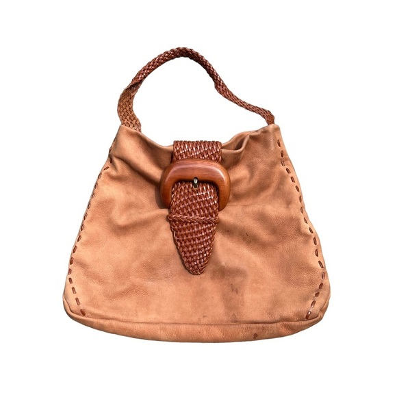 SLOUCHY CARLOS FALCHI LEATHER TOTE - Picture 1 of 6